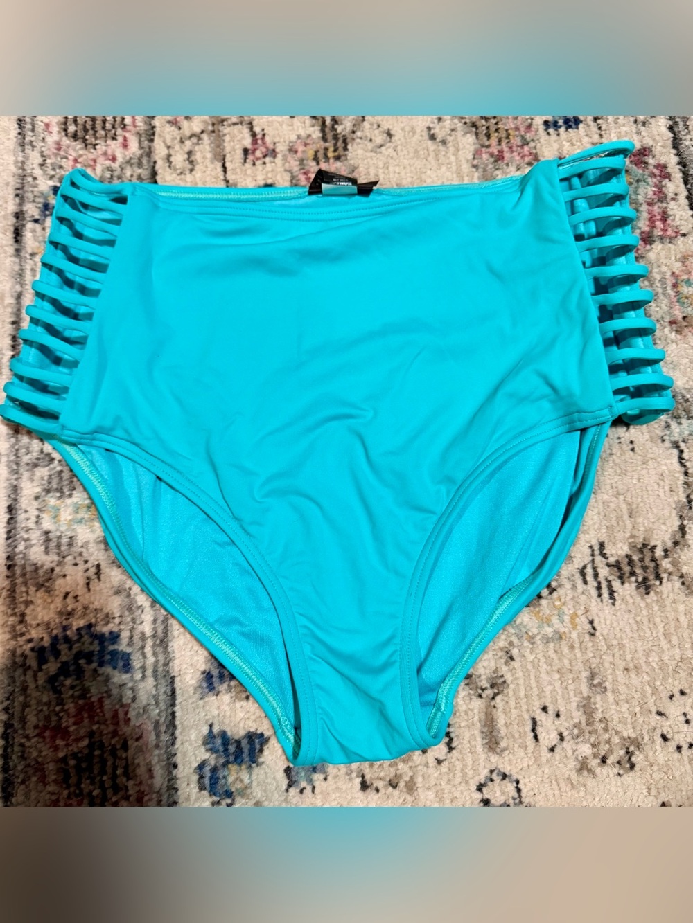 Coco Reef High-Waist Bikini Bottoms in Aqua